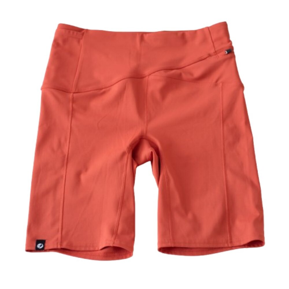 Oiselle Bike Shorts Women’s Size 6 Coral High Rise Athletic 8.5” Inseam